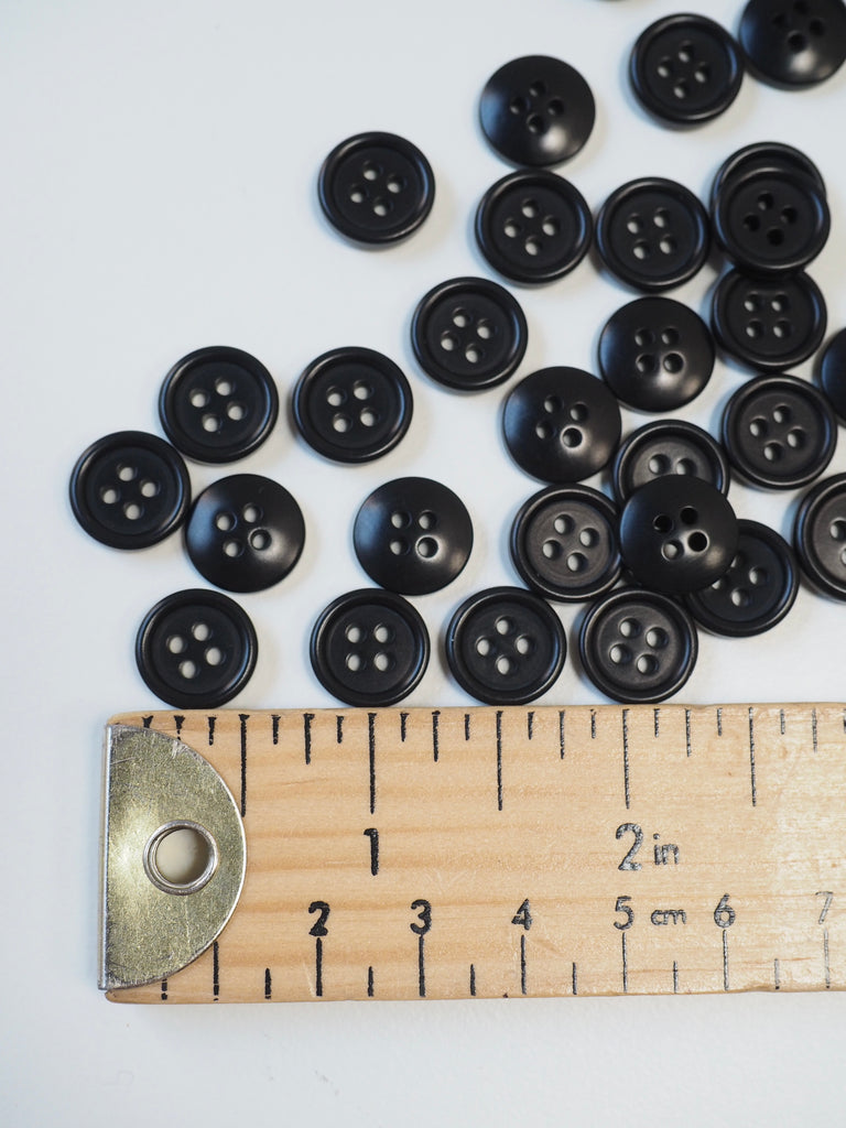 Black Corozo Button 12mm