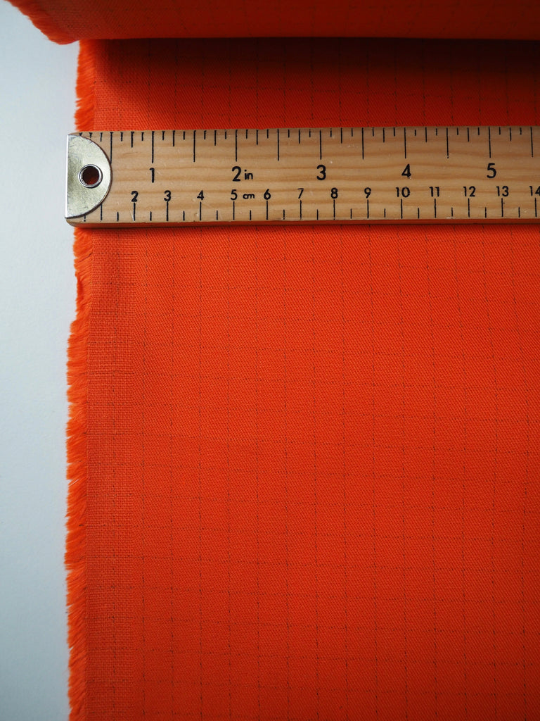 Flame Gridded Cotton Twill
