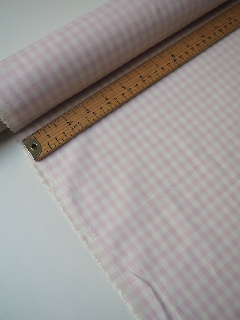 Icy Pink Gingham Cotton