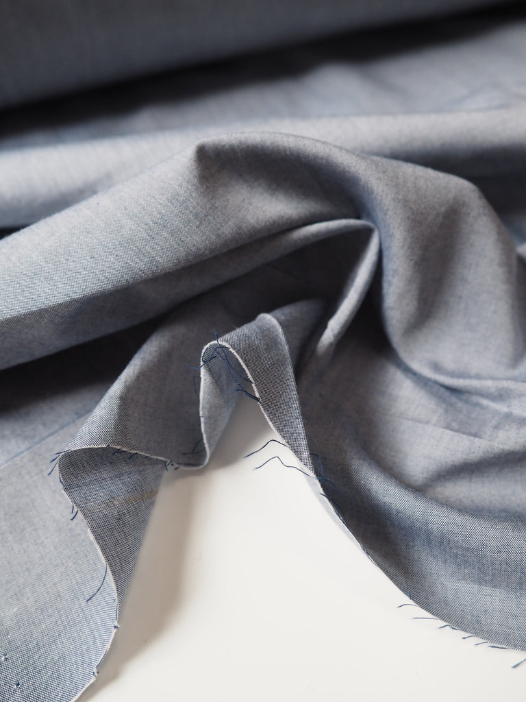 Steel Blue Cotton Chambray