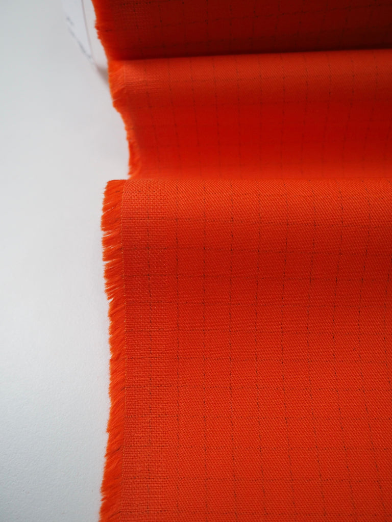 Flame Gridded Cotton Twill