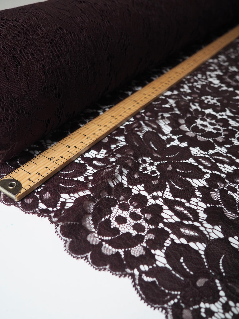 Mahogany Coated Floral Lace