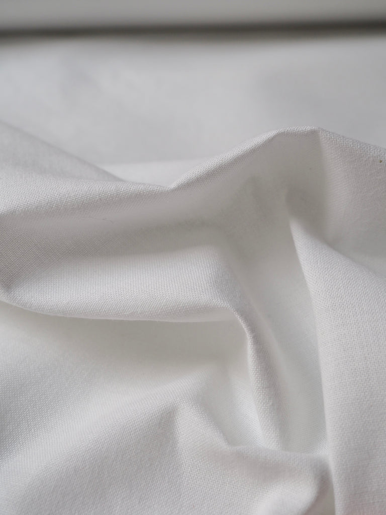 Lightweight Pre-Shrunk White Cotton Canvas