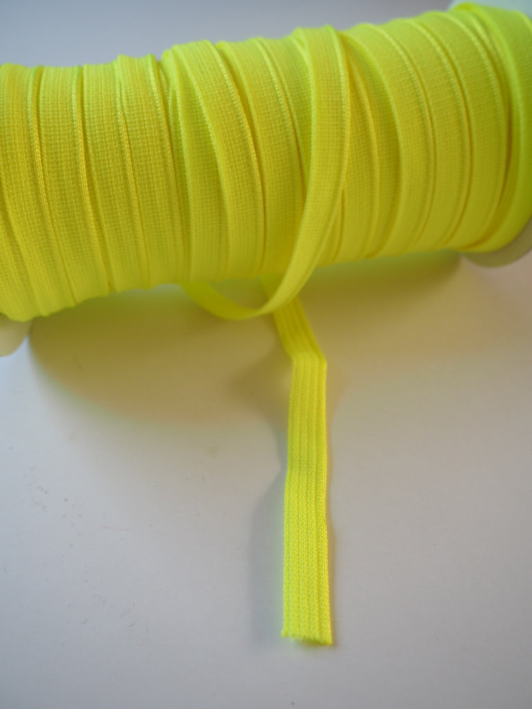 Shindo Neon Yellow Woven Satin Piping 10mm