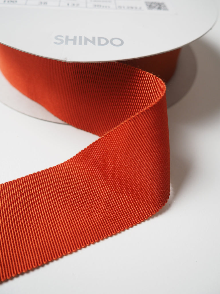 Shindo Rustic Orange Grosgrain Ribbon 38mm