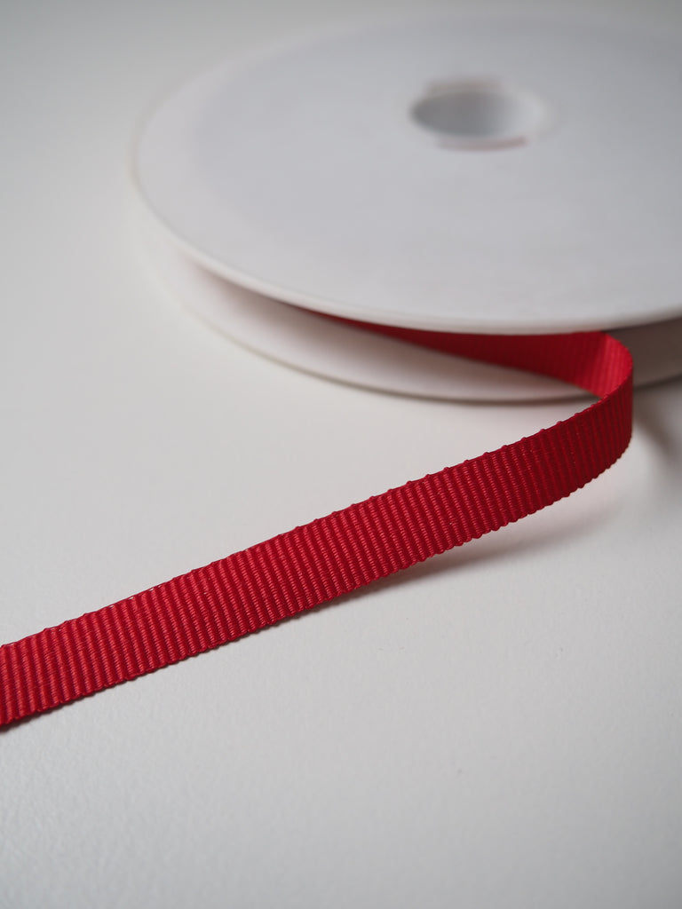 Scarlet Grosgrain Ribbon 10mm