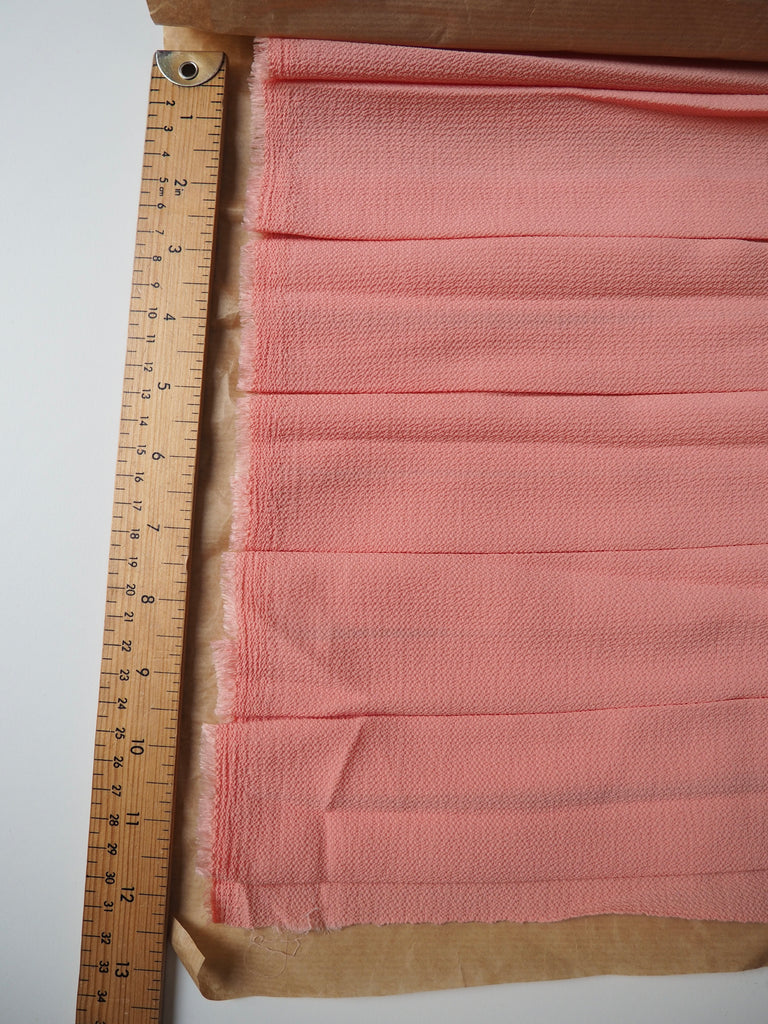 Peach Box-Pleated Crepe Panels 121cm Wide