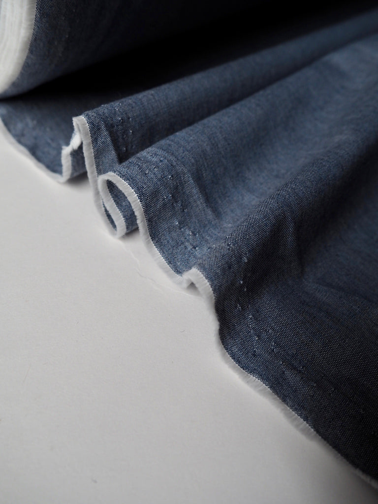 Mid Blue Cotton Chambray