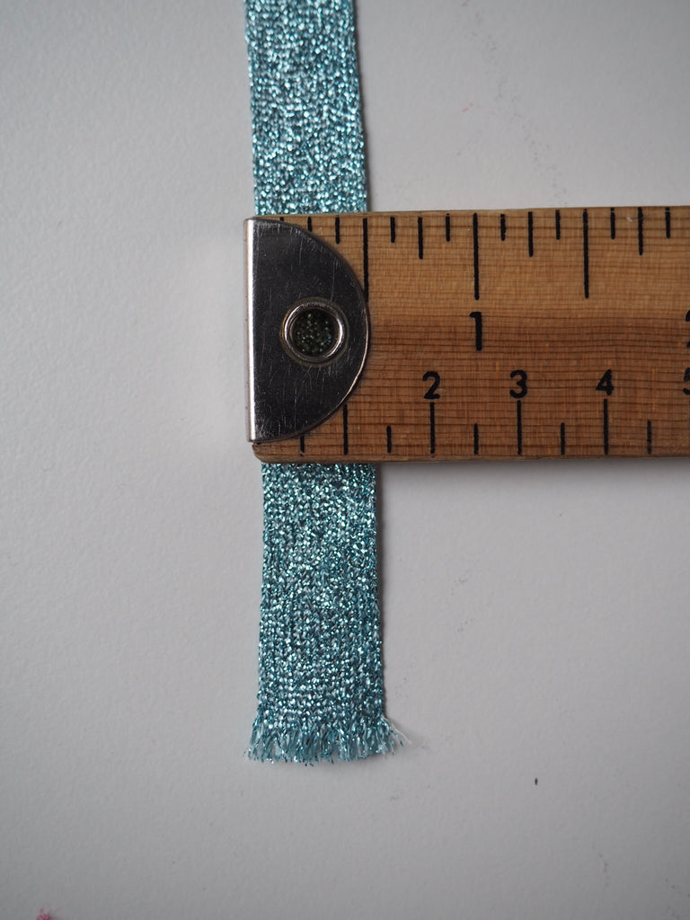 Aquamarine Metallic Ribbon 17mm