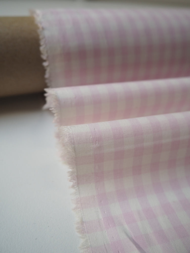 Icy Pink Gingham Cotton