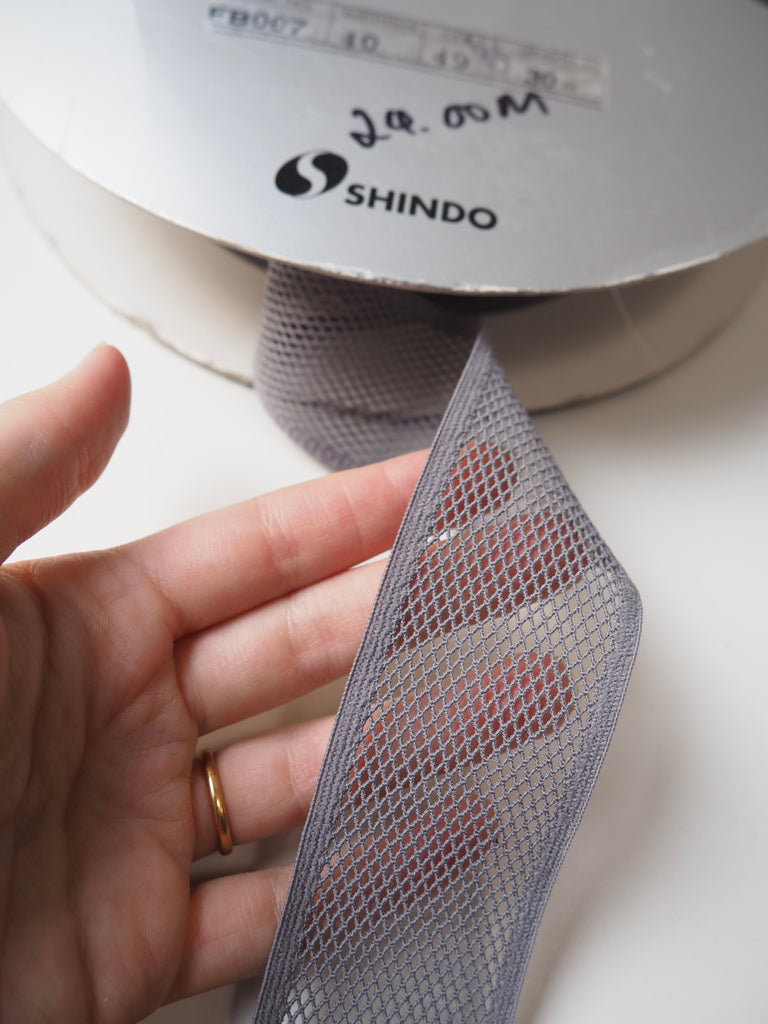 Shindo Grey Mesh Binder Elastic 40mm