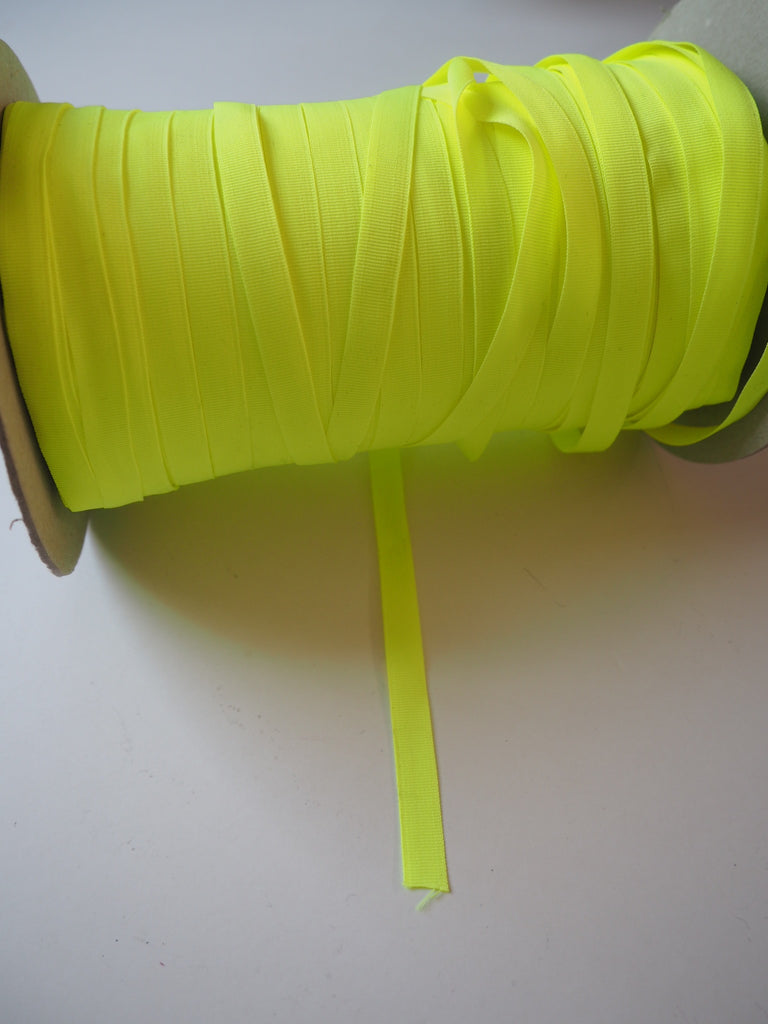 Neon Yellow Matte Grosgrain Ribbon 10mm