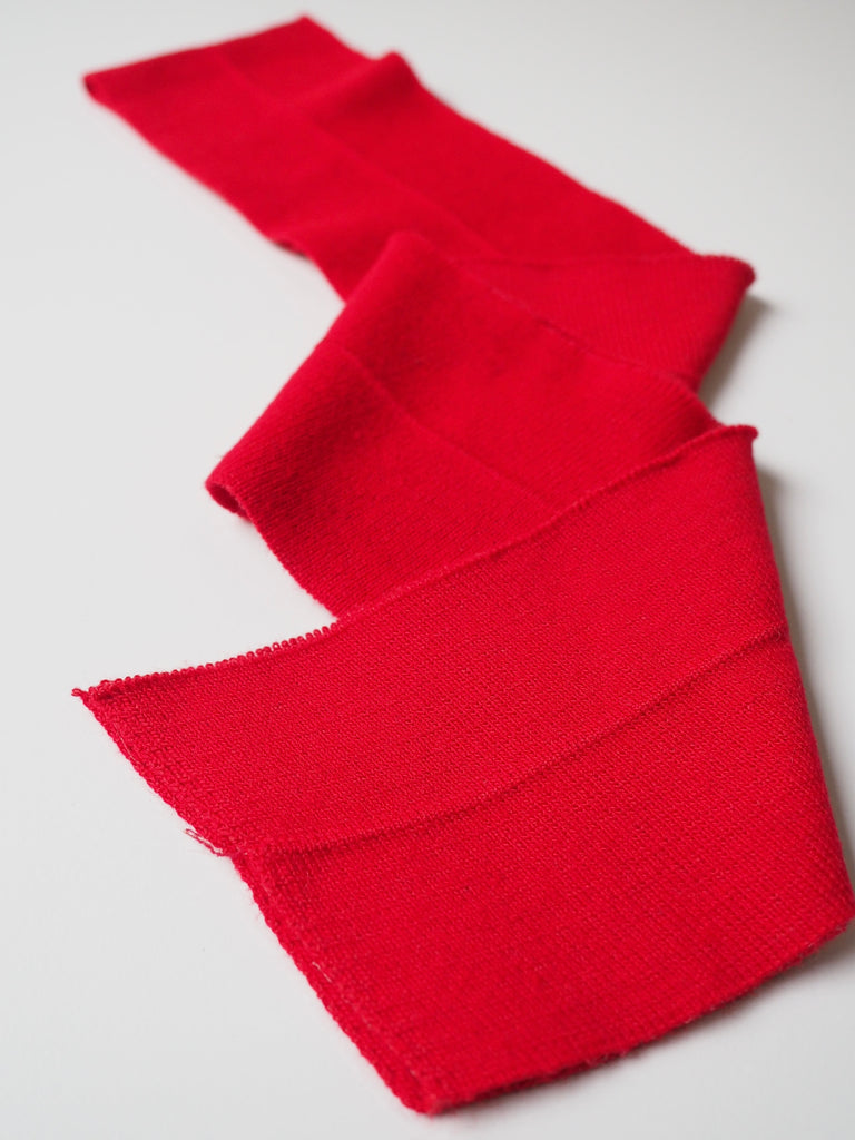 Red Double Ribbed Cuff/Hem 4.5cm