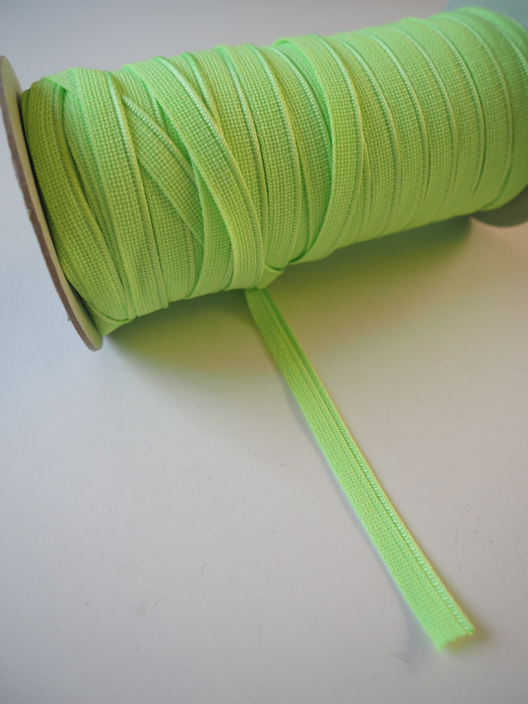 Neon Lime Green Shindo Woven Satin Piping 10mm