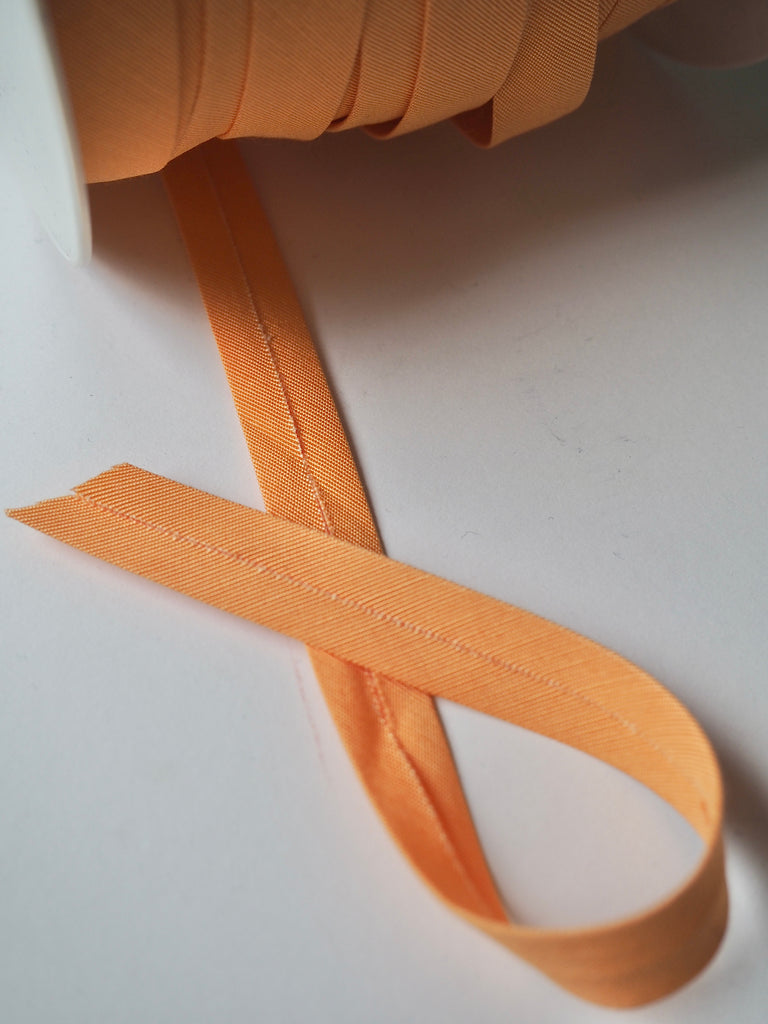 Tangerine Cotton Faille Bias Binding 14mm