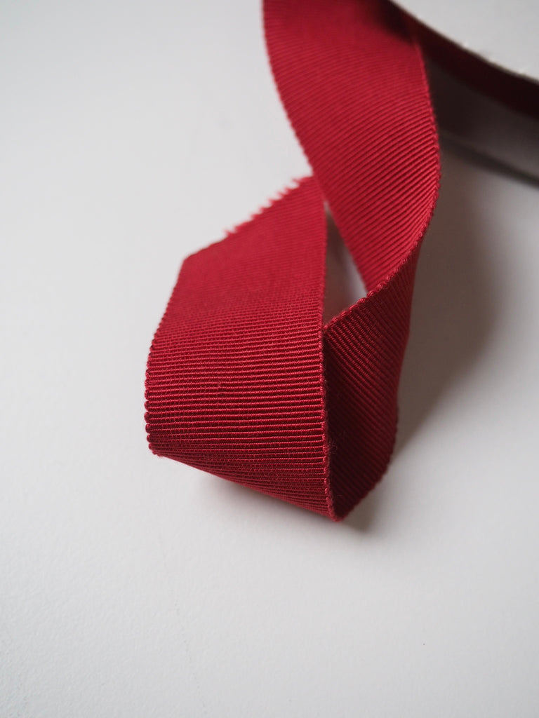 Cranberry Grosgrain Ribbon 25mm