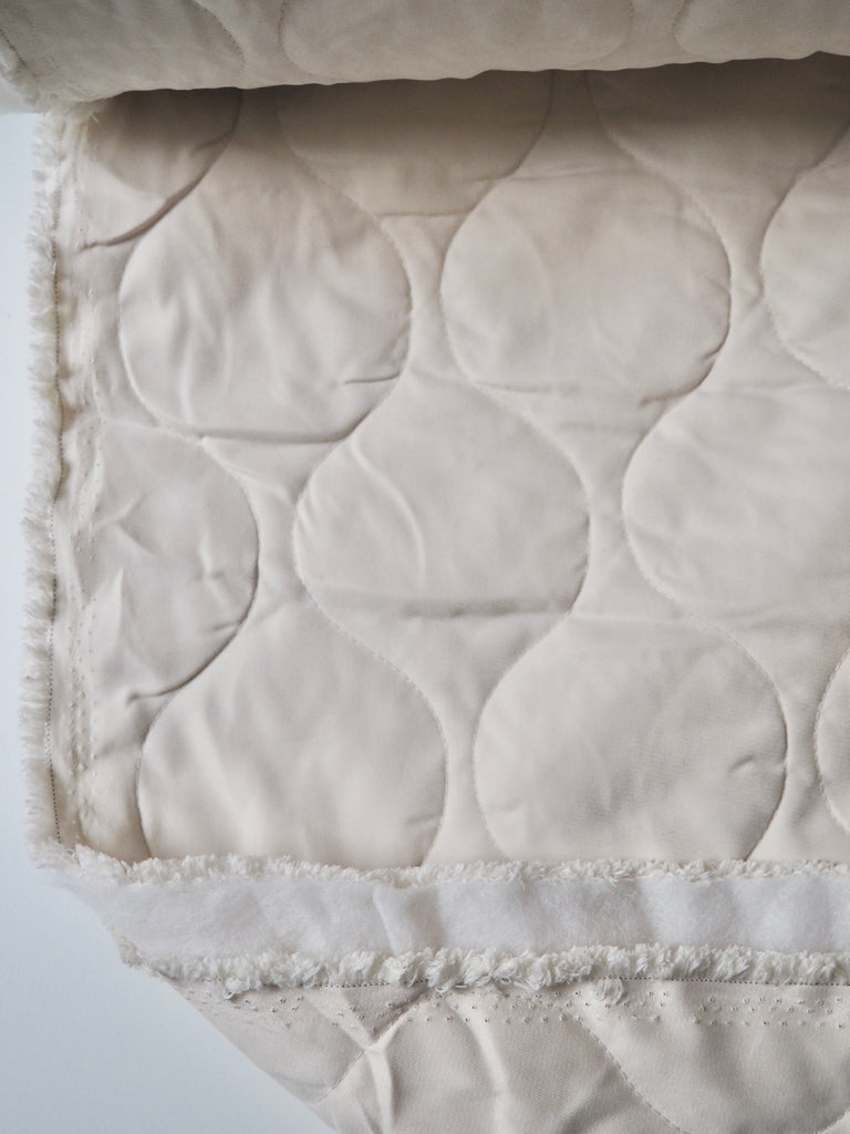 Cream Quilted Twill Coating