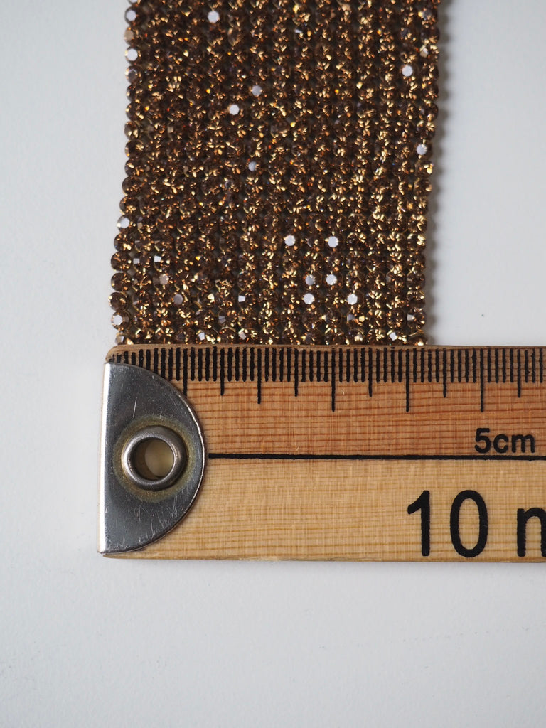 Swarovski Copper Crystal Chainmail Trim 45mm