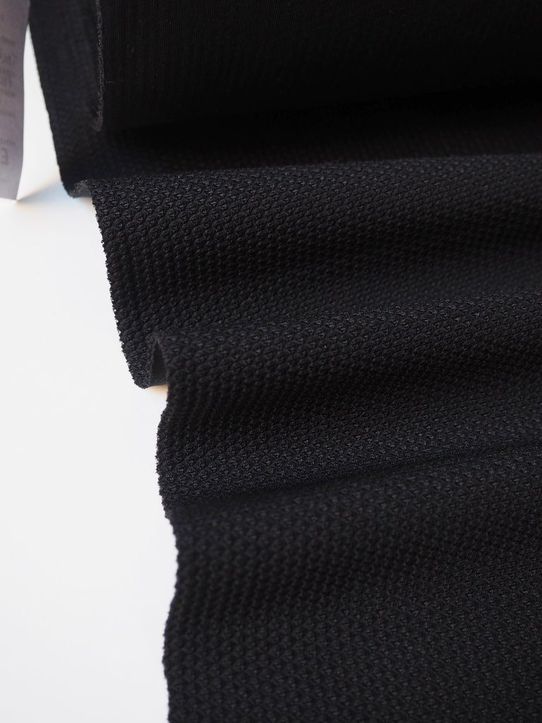 Black Textured Scuba Jersey