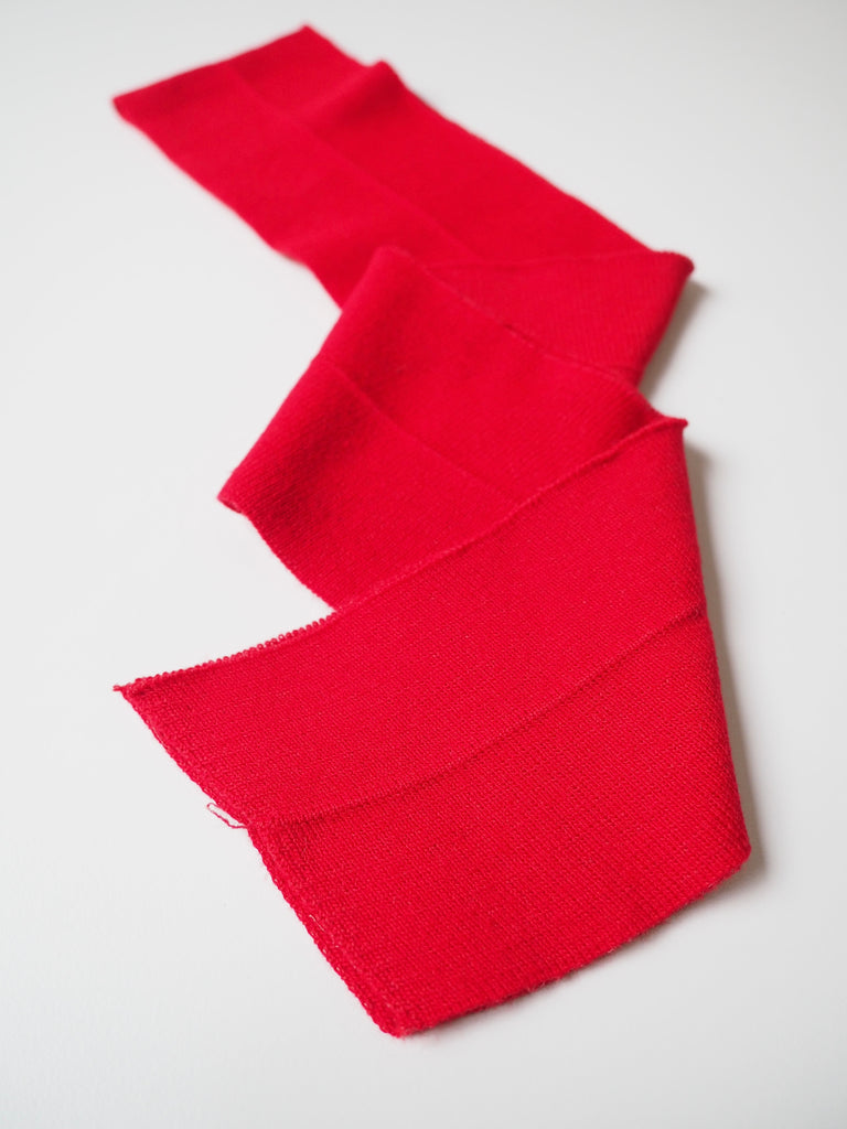 Red Double Ribbed Cuff/Hem 4.5cm