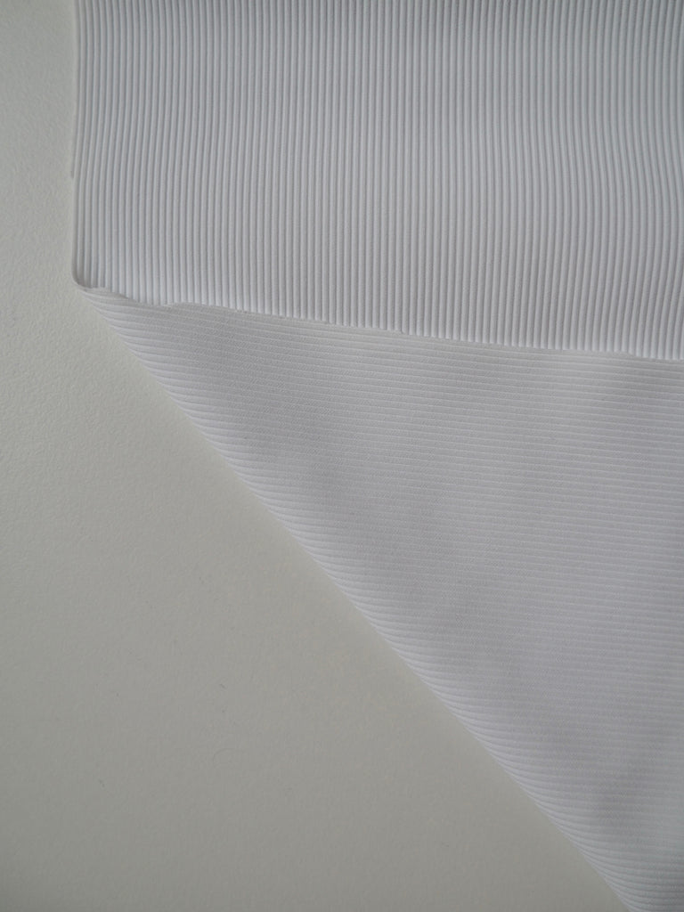 Ice White Ribbed Performance Jersey