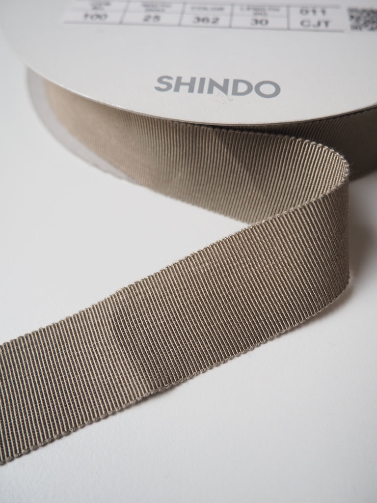 Shindo Stone Grosgrain Ribbon 25mm