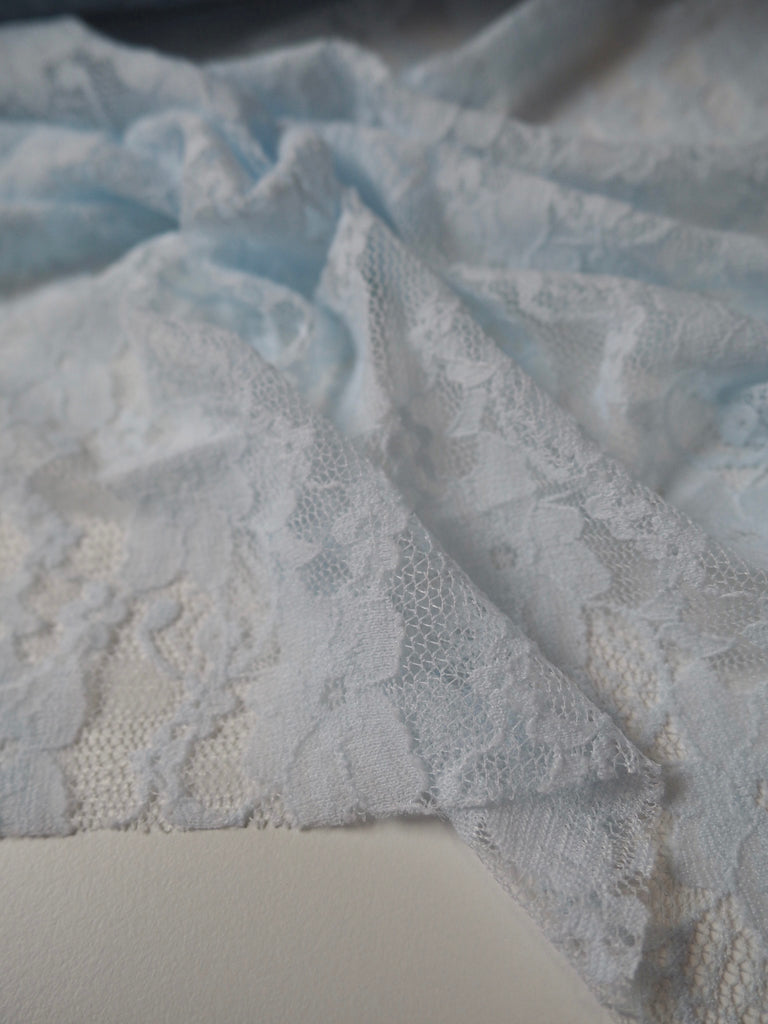 Pale Blue Forget-me-not Stretch Lace