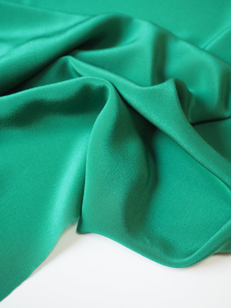 Emerald Silk Crepe De Chine