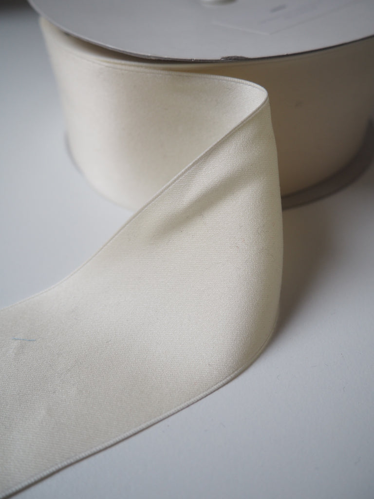 Ivory Double-Faced Satin Ribbon 50mm
